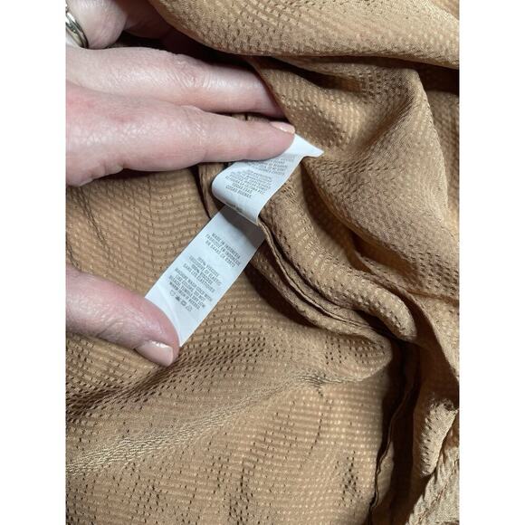 Aerie Mini Skirt Copper Color Pebble Look Material Elastic Waist Womens Size XL - Picture 6 of 8